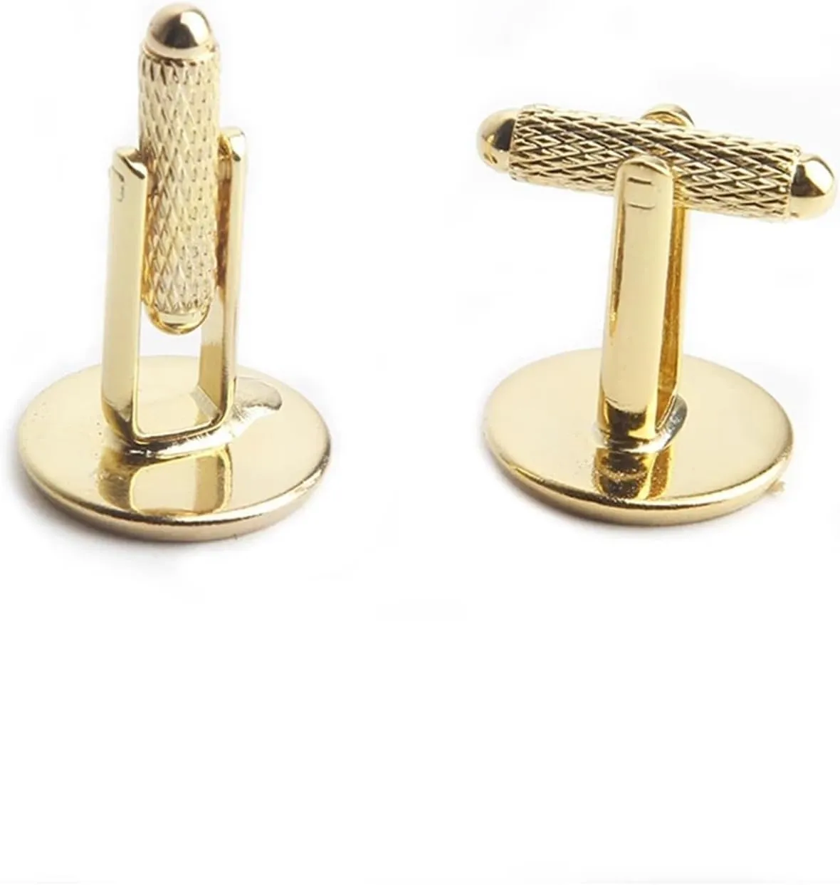 2 Pairs Simple Shirt Cufflinks for Men Rhinestones Cuff Links Round Sleeve Button Christmas Men's Cuff Link(Color: 6)