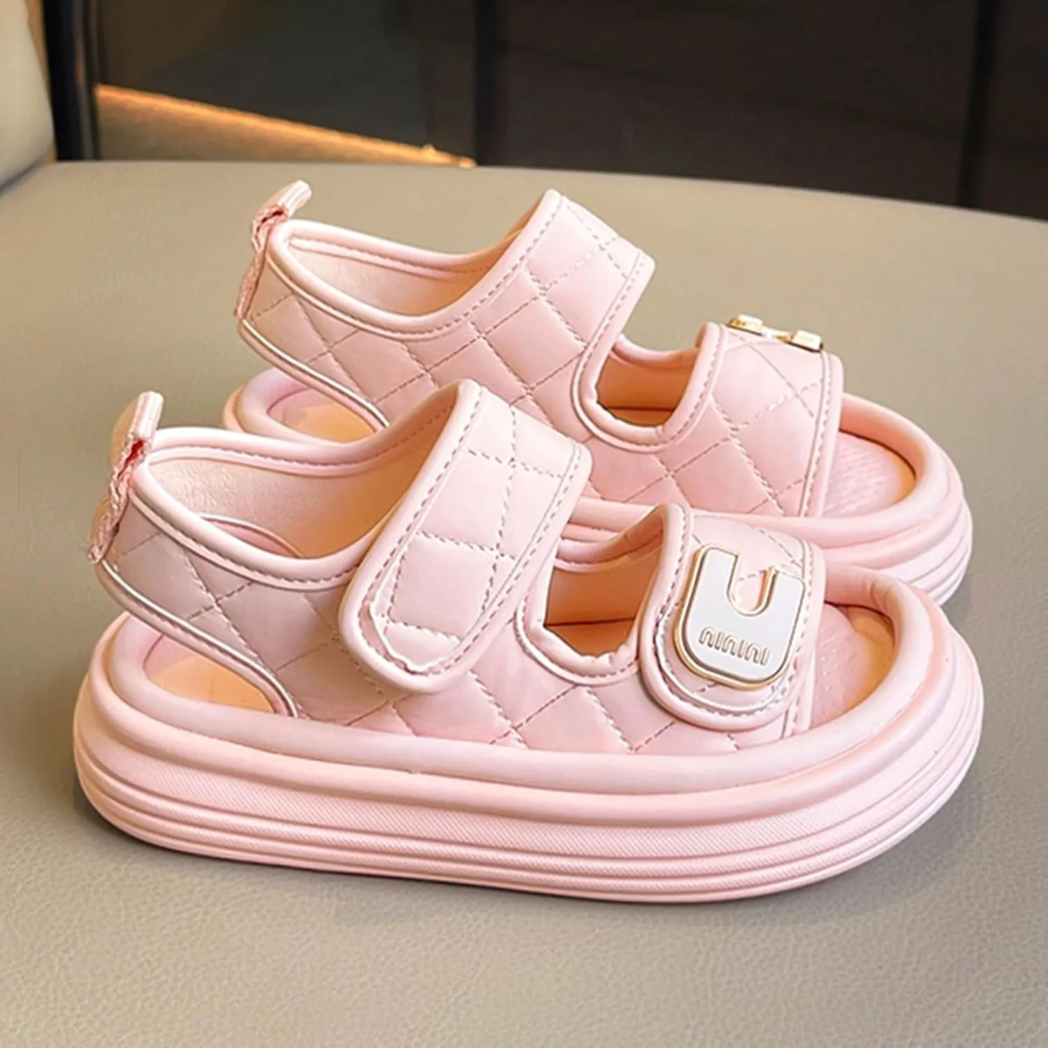 2025 Girls Casual Sandals Fashion Cute Sport Sneakers Summer Beach Vacation Slippers Comfortable Open Toe Soft Sole Platform Slides Breathable Indoor/Outdoor Dressy Party Dance Shoes