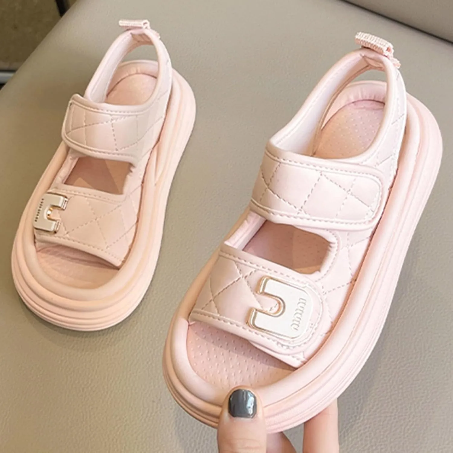 2025 Girls Casual Sandals Fashion Cute Sport Sneakers Summer Beach Vacation Slippers Comfortable Open Toe Soft Sole Platform Slides Breathable Indoor/Outdoor Dressy Party Dance Shoes