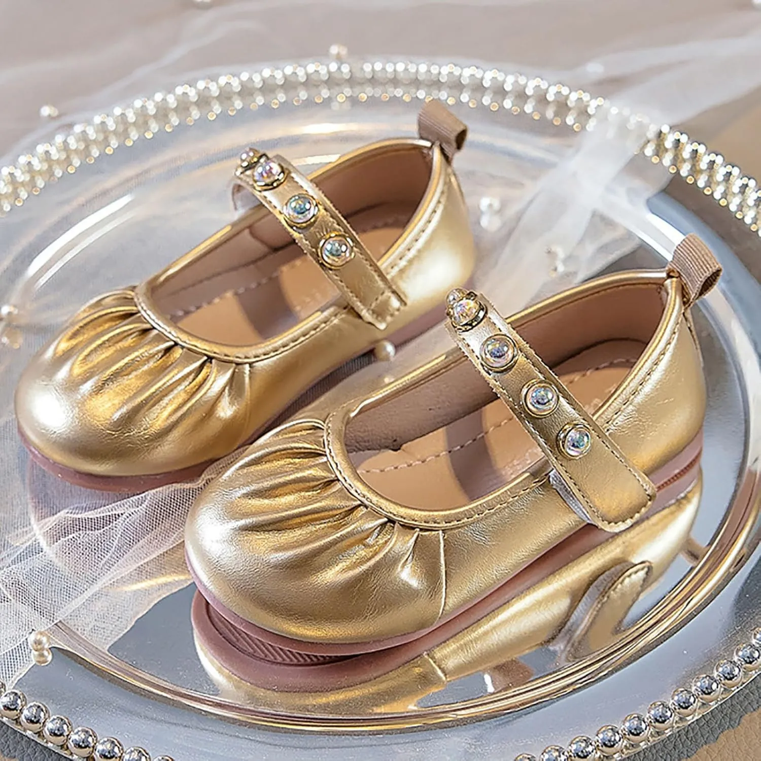 2025 Girls Casual Sandals Summer Cute Kids Loafer Shoe with Ankle Strap Comfortable Closed Toe Dressy Vacation Slippers Breathable Walking Footwear Indoor/Outdoor Fashion Party Dance Shoes