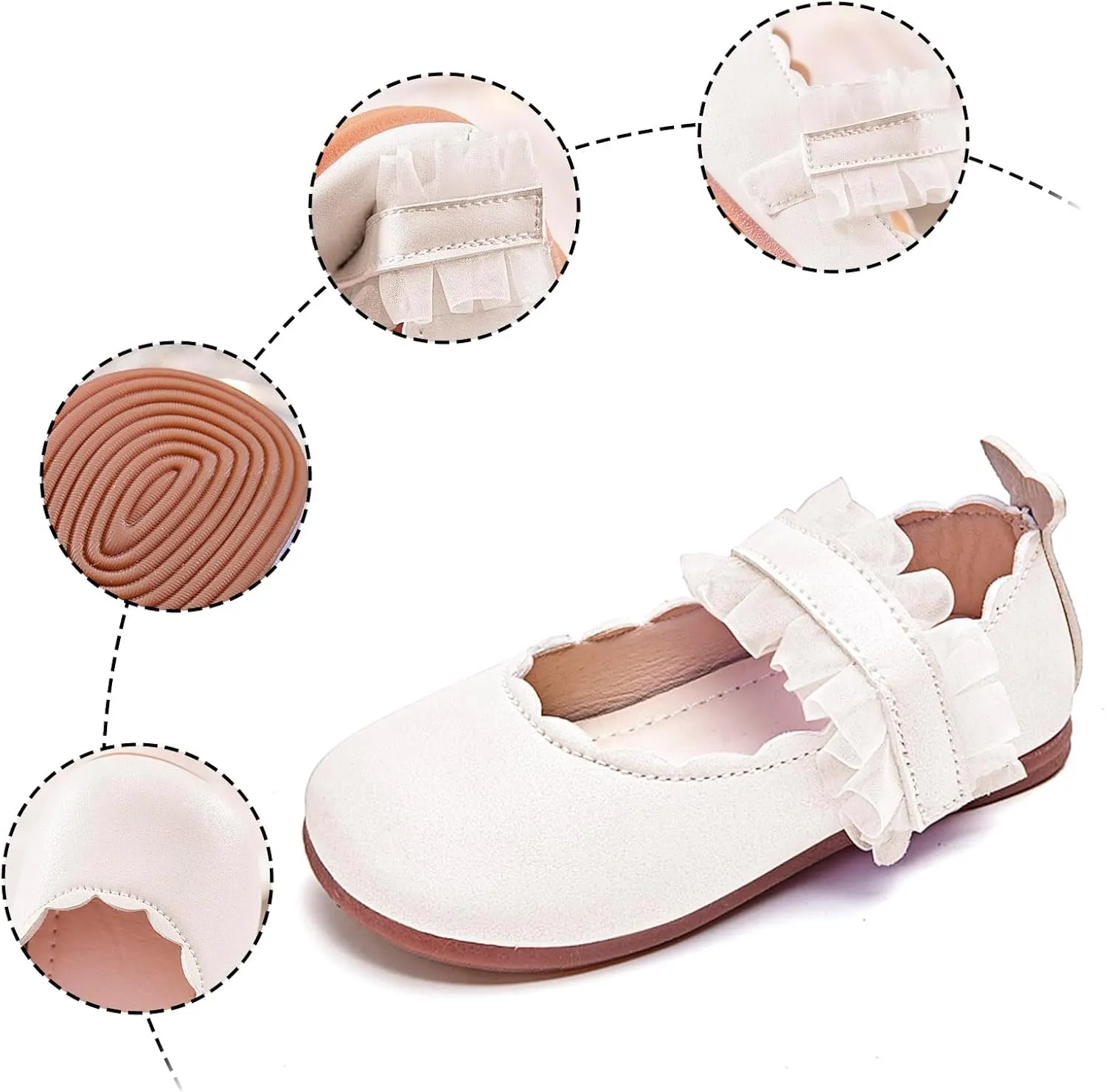 2025 Girls Casual Sandals Summer Cute Kids Loafer Shoe with Ankle Strap Comfortable Closed Toe Dressy Vacation Slippers Breathable Walking Footwear Indoor/Outdoor Fashion Party Dance Shoes