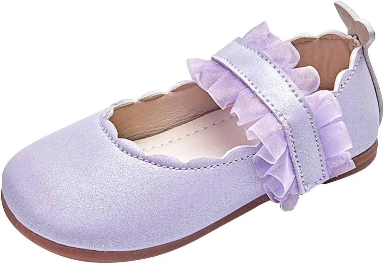 2025 Girls Casual Sandals Summer Cute Kids Loafer Shoe with Ankle Strap Comfortable Closed Toe Dressy Vacation Slippers Breathable Walking Footwear Indoor/Outdoor Fashion Party Dance Shoes