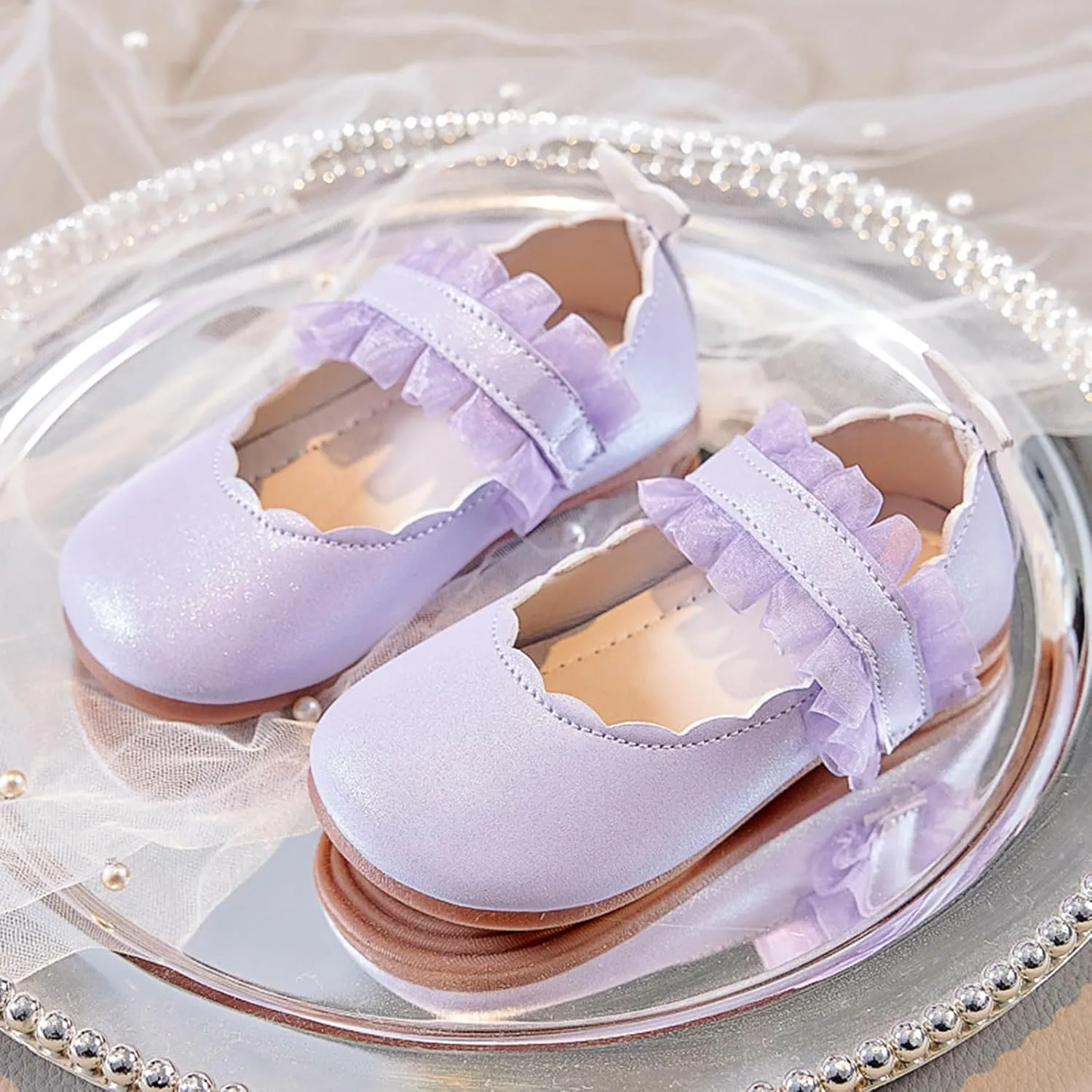 2025 Girls Casual Sandals Summer Cute Kids Loafer Shoe with Ankle Strap Comfortable Closed Toe Dressy Vacation Slippers Breathable Walking Footwear Indoor/Outdoor Fashion Party Dance Shoes