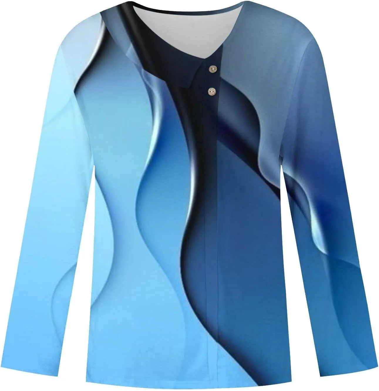 2025 Spring Shirt for Women Trendy Asymmetric Collar Regular Work Business Blouses 3/4 Sleeve Floral Print Casual Tee