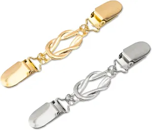 2Pcs Sweater Clasps for Women Cardigan Clips Shawl Jacket Collar Closure Cincher Brooch to Hold Clothing Together Cape Clips for Dress Shirt Cardigans Sweaters