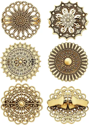 5 Pcs Dress Cinch Clips Set Cardigan Clips Retro Sweater Collar Brooch for Women Dress Shirt Shawl Coat