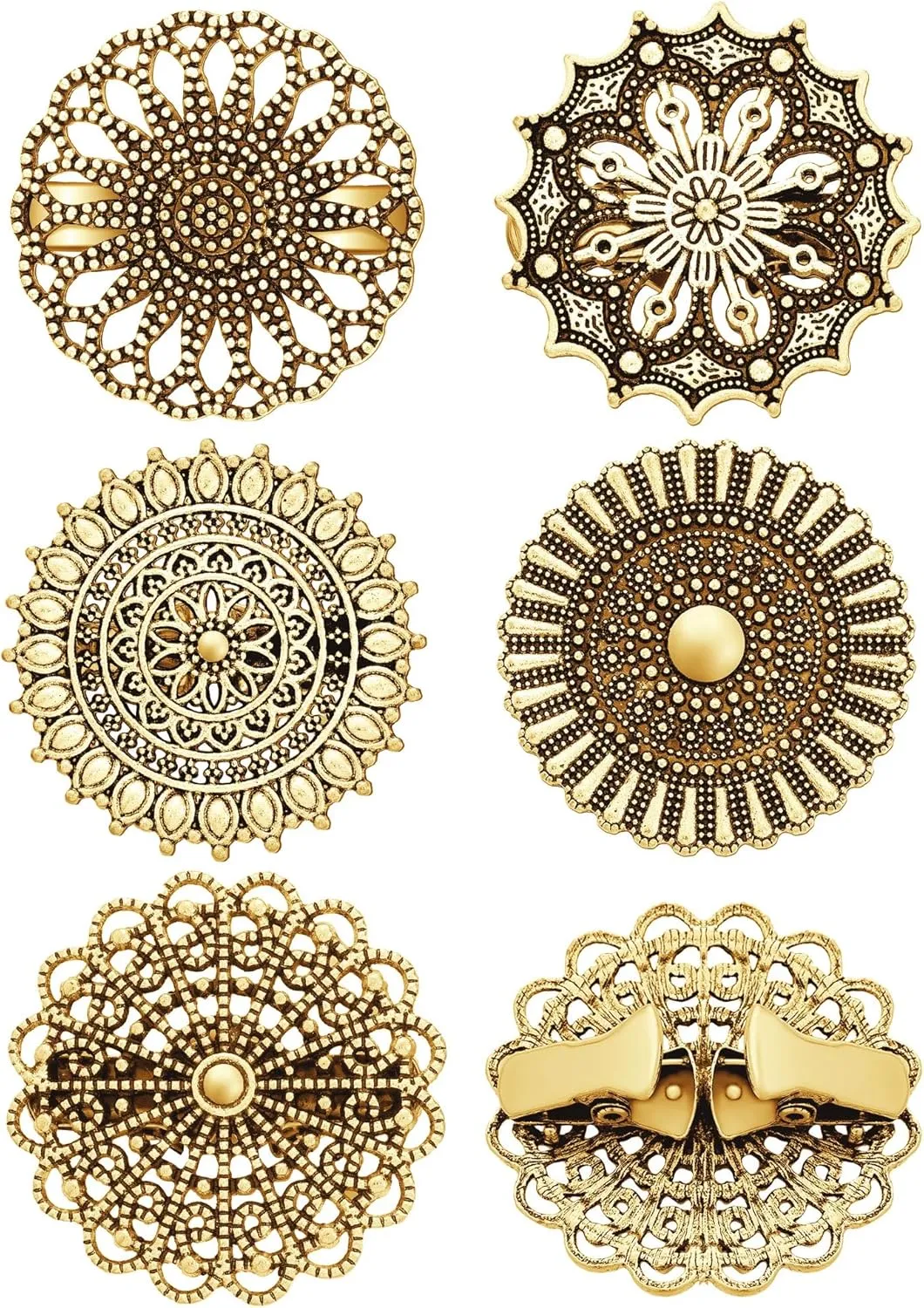5 Pcs Dress Cinch Clips Set Cardigan Clips Retro Sweater Collar Brooch for Women Dress Shirt Shawl Coat
