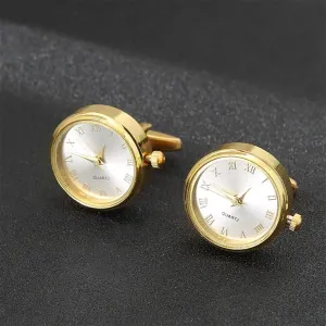 AAGAZA 2X Classical Men's Cufflinks Watch Movement French Cufflinks for Wedding Banquet Suits /1993 (Color : C, Size : One Size)