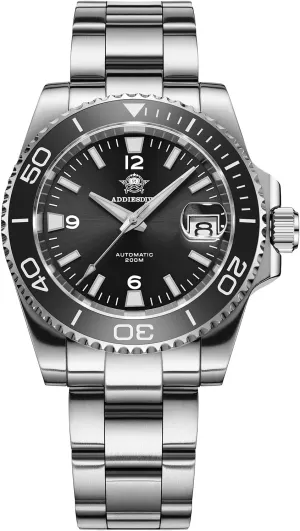 ADDIESDIVE Automatic Diver Watches for Men NH35A/8215 Movement Sapphire Rotating Bezel Luminous 200 M Waterproof Easy to Read with Large Number Mens Diver's Watch