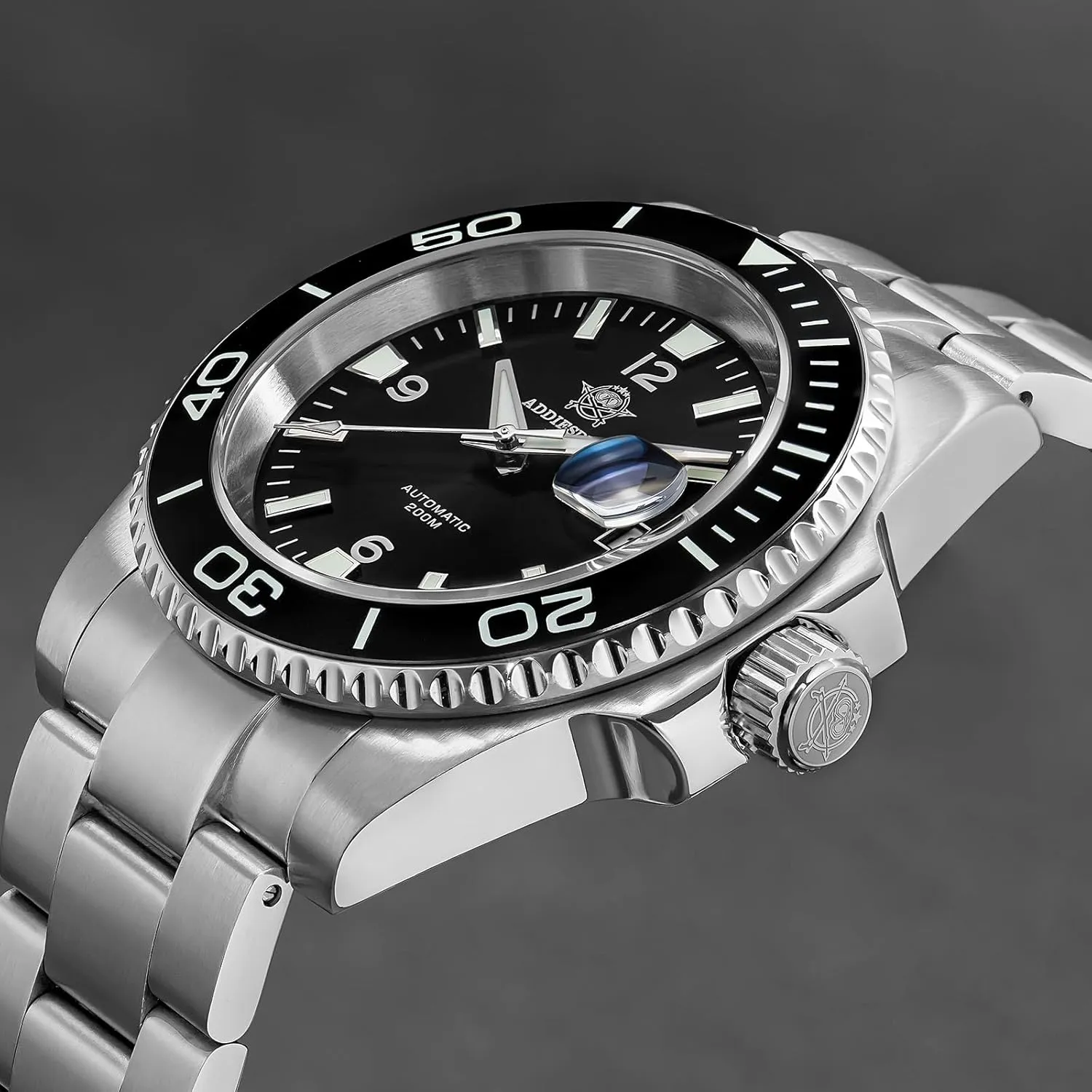 ADDIESDIVE Automatic Diver Watches for Men NH35A/8215 Movement Sapphire Rotating Bezel Luminous 200 M Waterproof Easy to Read with Large Number Mens Diver's Watch