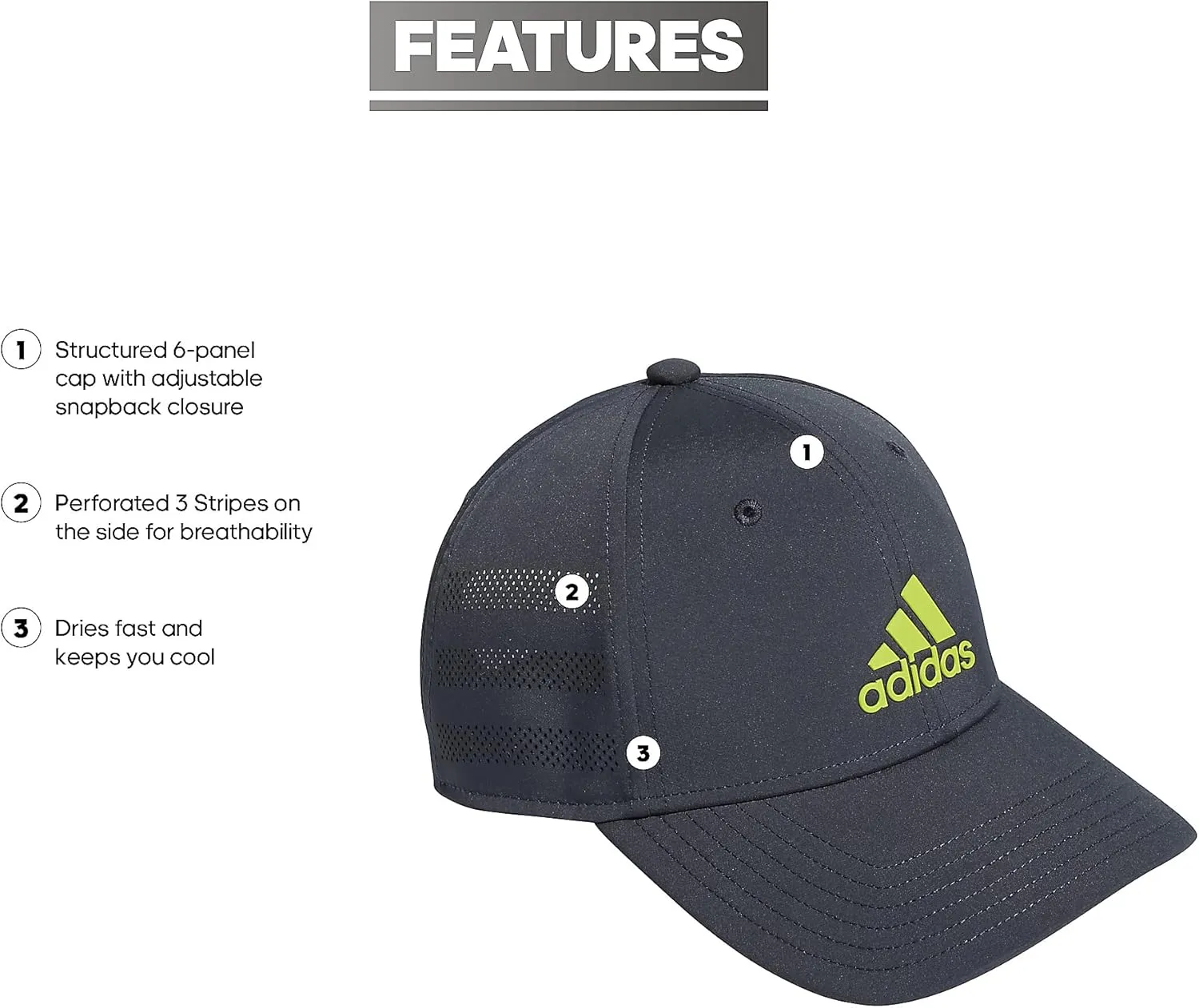 adidas Kids/Boys-Girls Gameday Snapback Adjustable Fit Cap