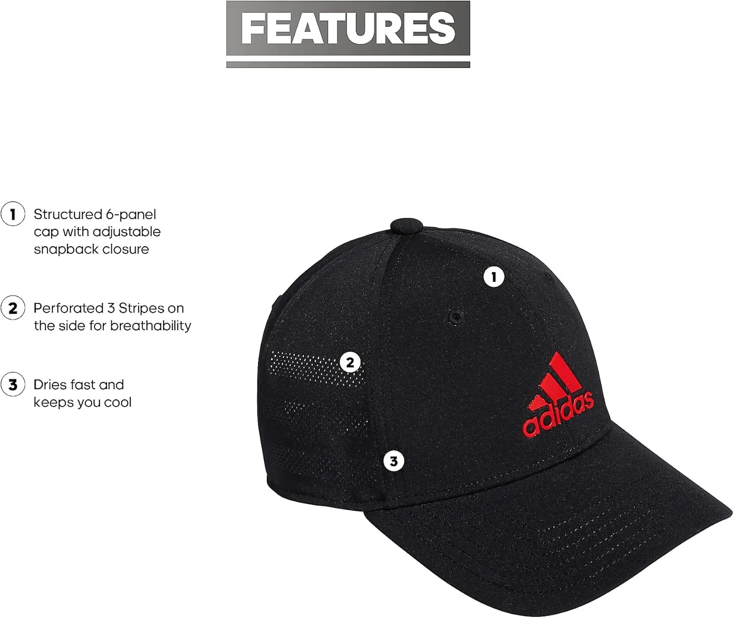 adidas Kids/Boys-Girls Gameday Snapback Adjustable Fit Cap