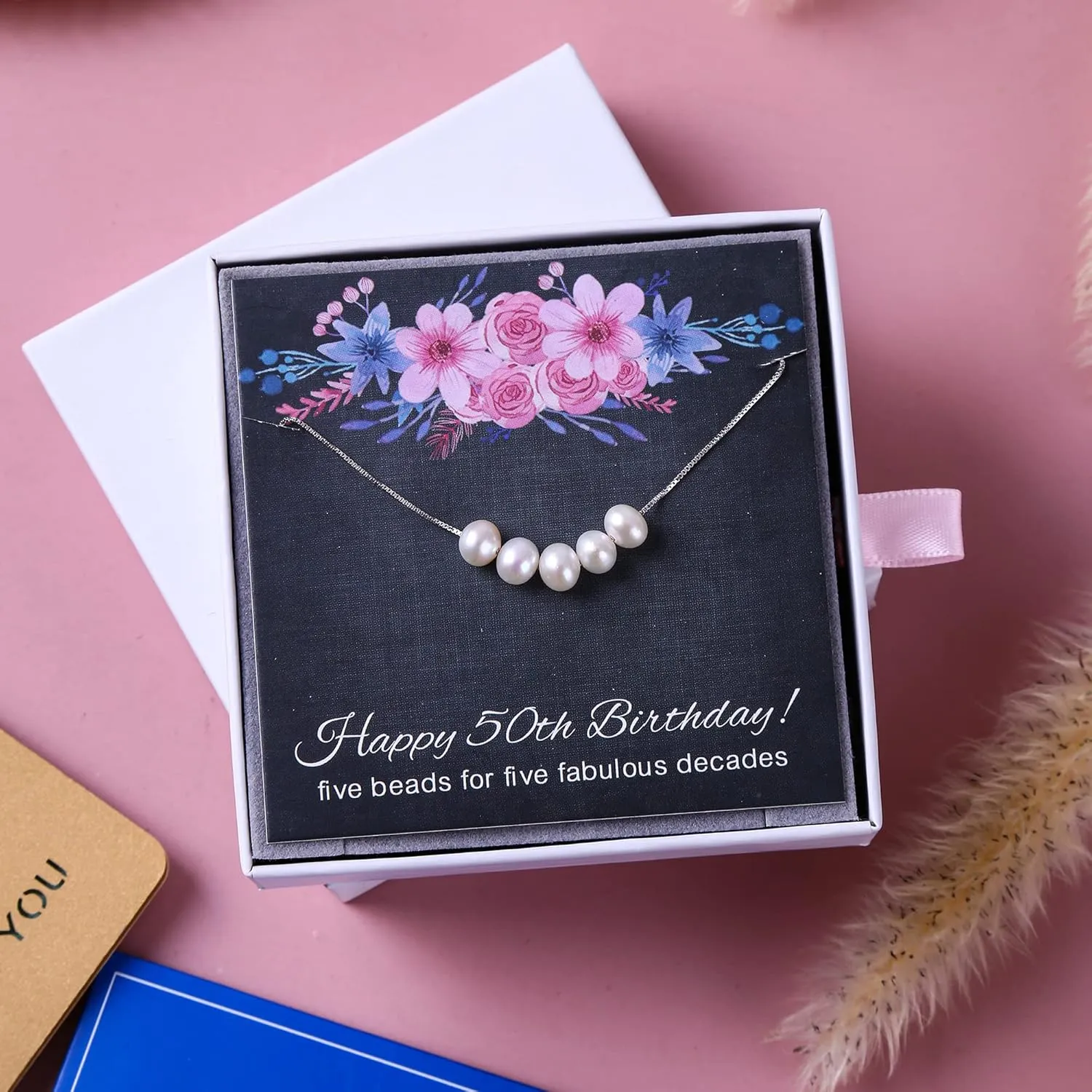 ALoveSoul Birthday Gifts for Women - 925 Sterling Silver Pearls Necklace Birthday Gift Ideas for Women