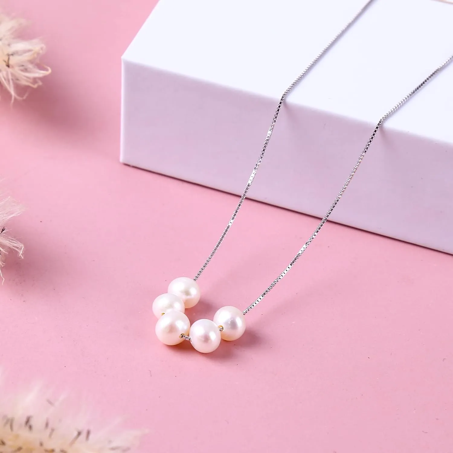 ALoveSoul Birthday Gifts for Women - 925 Sterling Silver Pearls Necklace Birthday Gift Ideas for Women