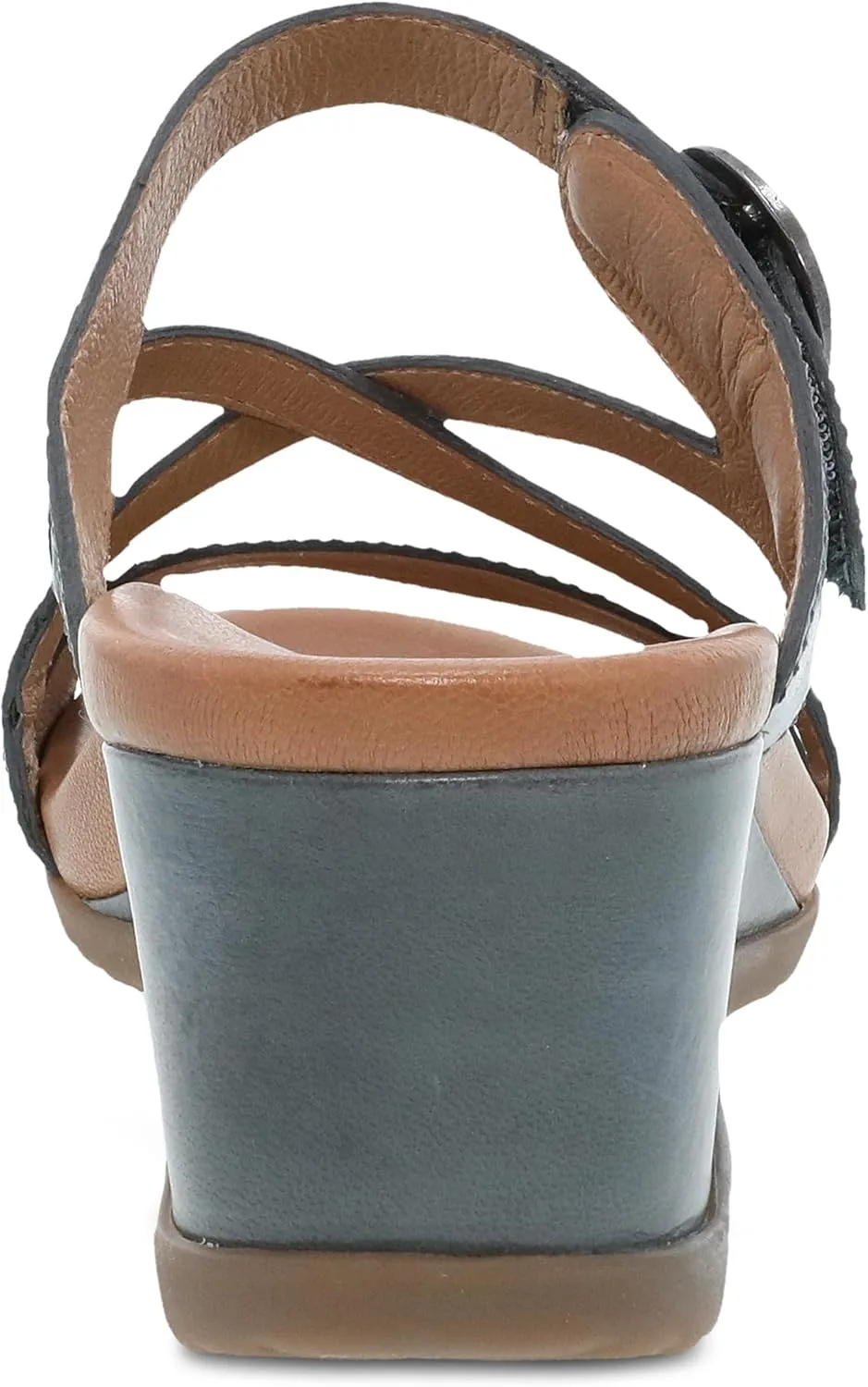 Ana Wedge Sandal for Women  Cushioned, Contoured Footbed for All-Day Comfort and Support  Adjustable Hook & Loop Strap with Buckle Detail  Lightweight Rubber Outsole