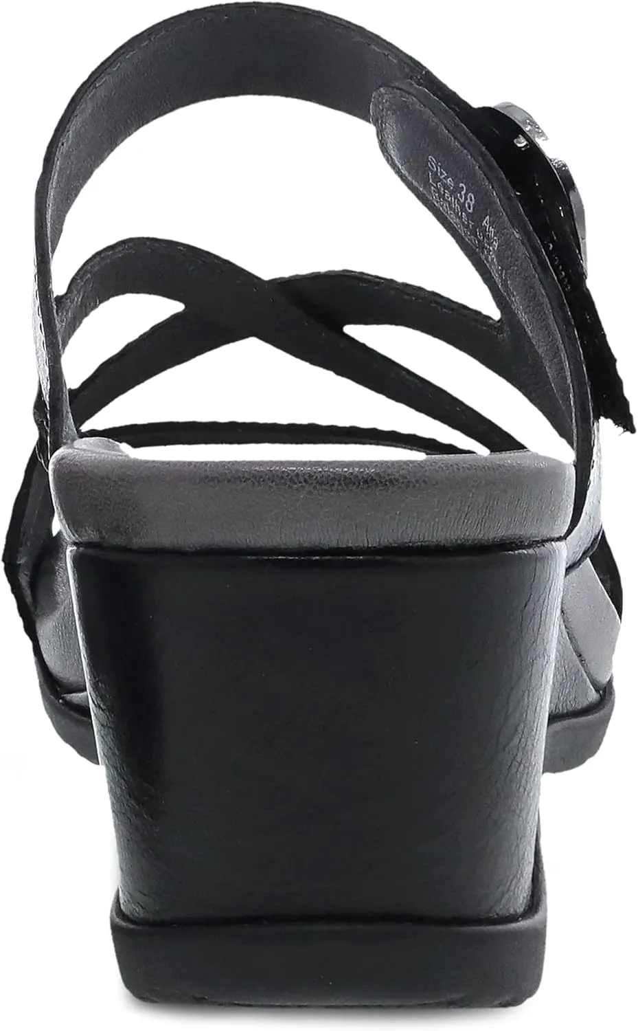 Ana Wedge Sandal for Women  Cushioned, Contoured Footbed for All-Day Comfort and Support  Adjustable Hook & Loop Strap with Buckle Detail  Lightweight Rubber Outsole