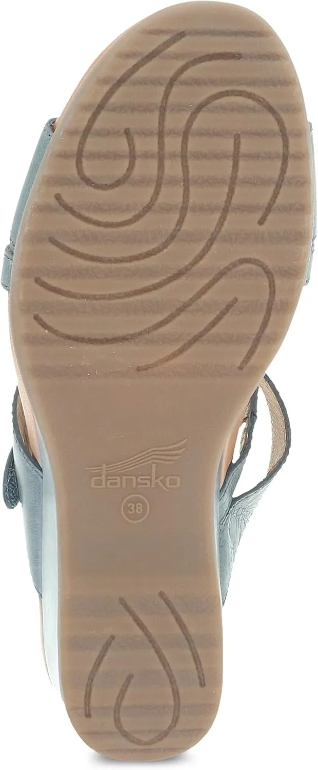 Ana Wedge Sandal for Women  Cushioned, Contoured Footbed for All-Day Comfort and Support  Adjustable Hook & Loop Strap with Buckle Detail  Lightweight Rubber Outsole