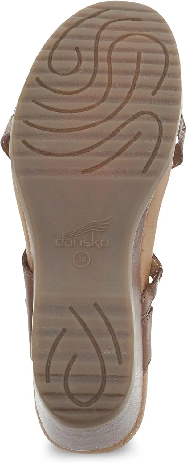 Ana Wedge Sandal for Women  Cushioned, Contoured Footbed for All-Day Comfort and Support  Adjustable Hook & Loop Strap with Buckle Detail  Lightweight Rubber Outsole