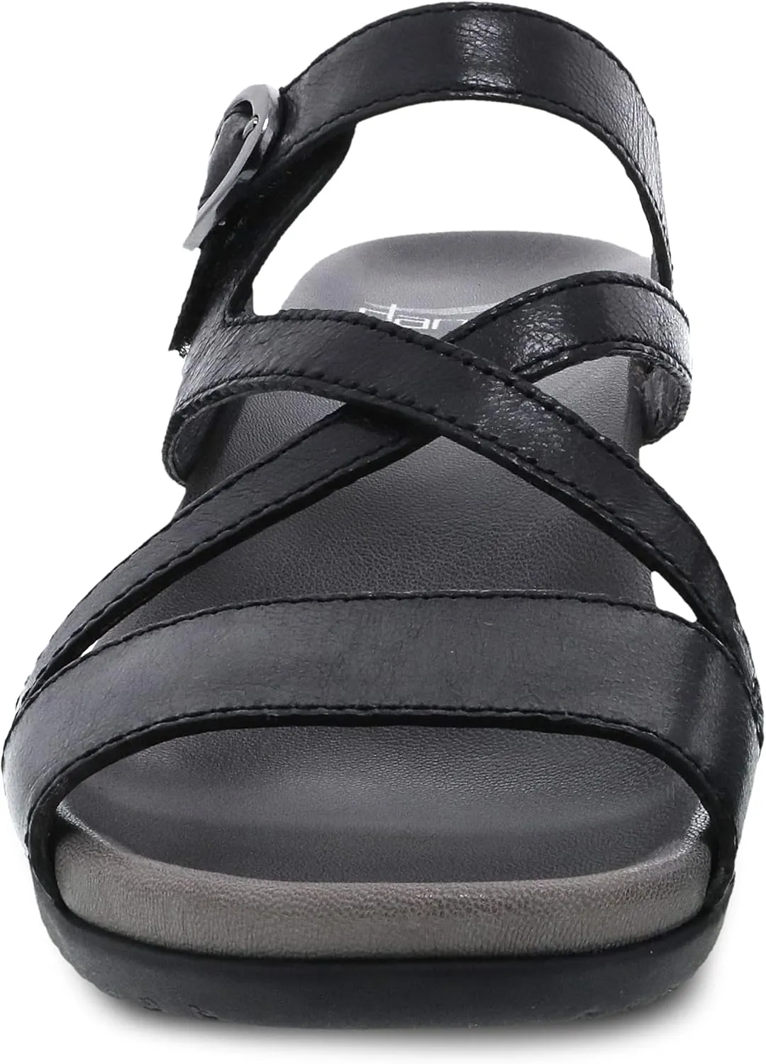 Ana Wedge Sandal for Women  Cushioned, Contoured Footbed for All-Day Comfort and Support  Adjustable Hook & Loop Strap with Buckle Detail  Lightweight Rubber Outsole