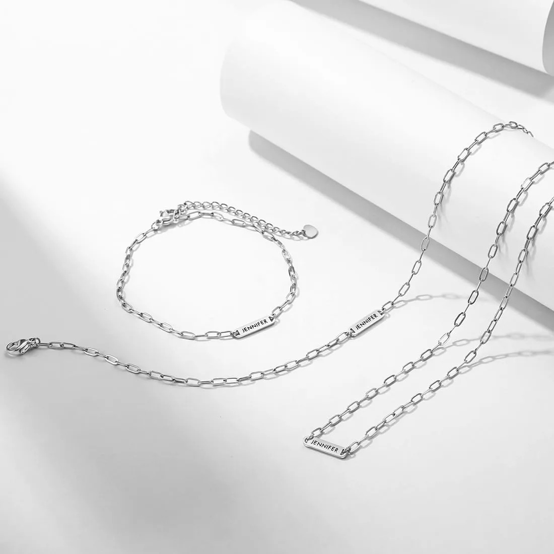 Anklet Bracelets for Women Stainless Steel Name Anklets for Female Minimalist Bar Friendship Jewelry