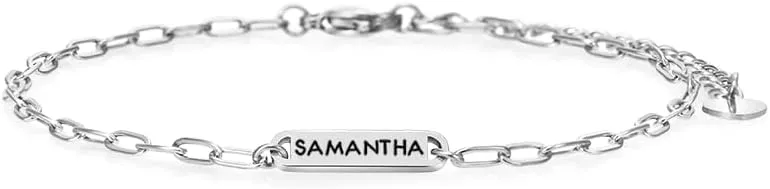 Anklet Bracelets for Women Stainless Steel Name Anklets for Female Minimalist Bar Friendship Jewelry