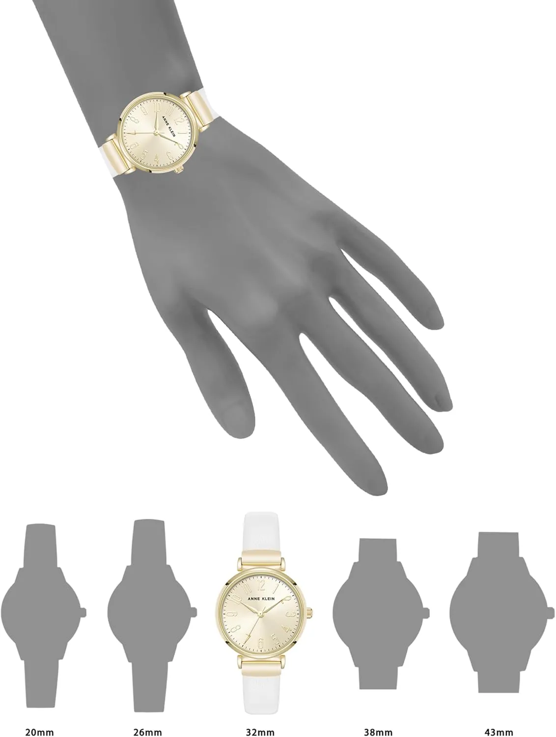 Anne Klein Women's Easy-to-Read Strap Watch