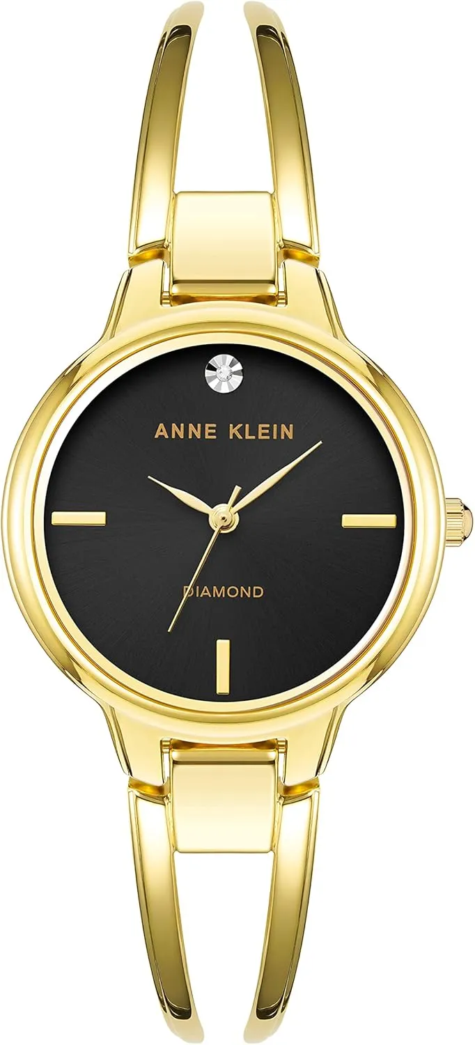 Anne Klein Women's Genuine Diamond Dial Bangle Watch