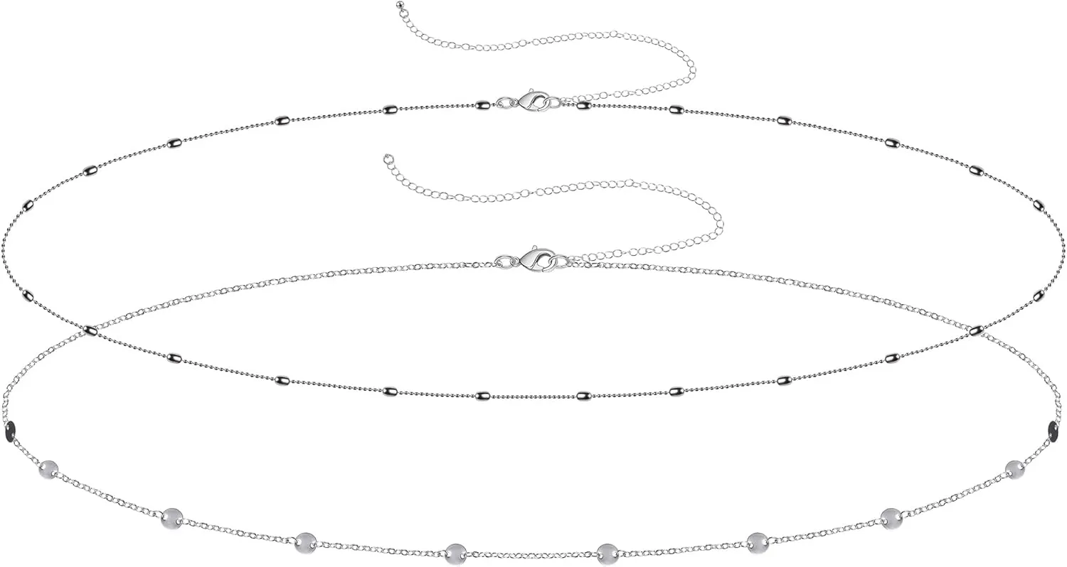 AoedeJ Pearl Body Chains Pearl Waist Chains Layered Waist Chains Summer Beach Jewelry Belly Chains Jewelry For Women Grils