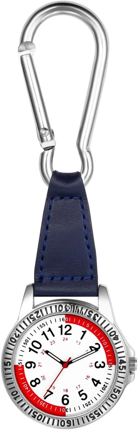 Avaner Carabiner Clip-on Hanging Watches: Backpack Belt Outdoor Clip Fob Watches for Men and Women