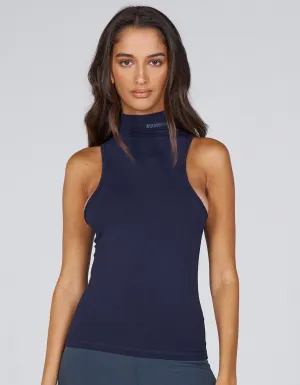 AW High Neck Tank - Azure (Slate)