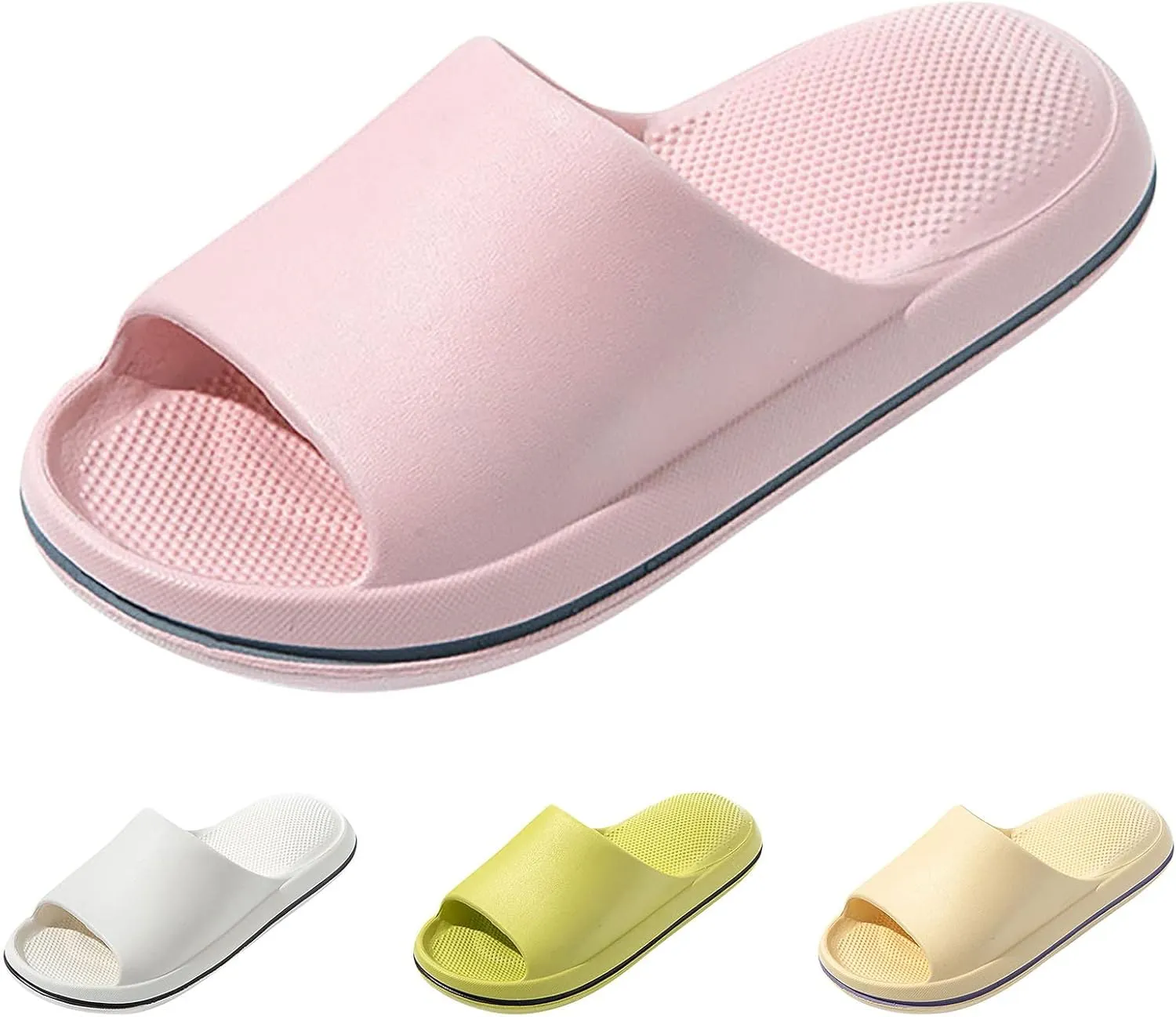 Bathroom Slippers Men Slides for Women Cloud Slippers for Men Shower Shoes Women Soft Sole Bathroom Public