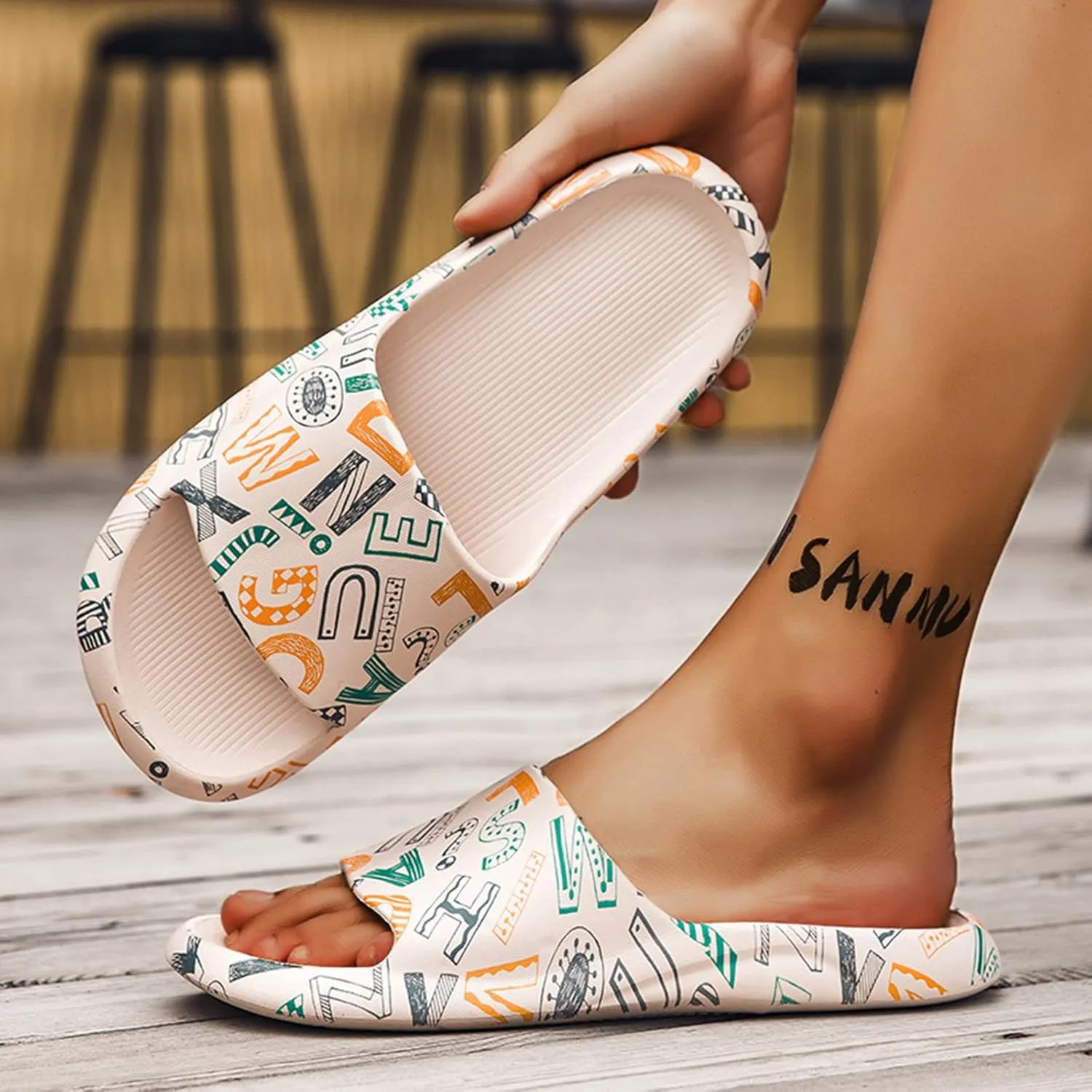 Bathroom Slippers Men Slides for Women Mens Shower Shoes Shower Shoes Women Soft Sole Indoor Comfortable Slippers