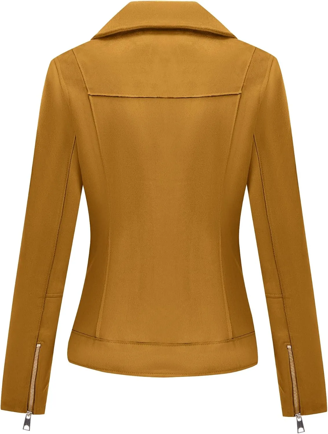 Bellivera Women Faux Leather Motorcycle Jacket Trendy Moto Biker Casual Spring Coat