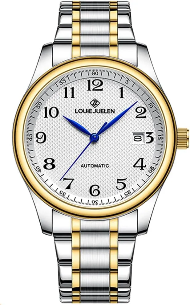 BESTKANG Automatic Watch for Men Self Winding Mechanical Calendar Waterproof Stainless Steel Dress Luxury Business Wrist Watches