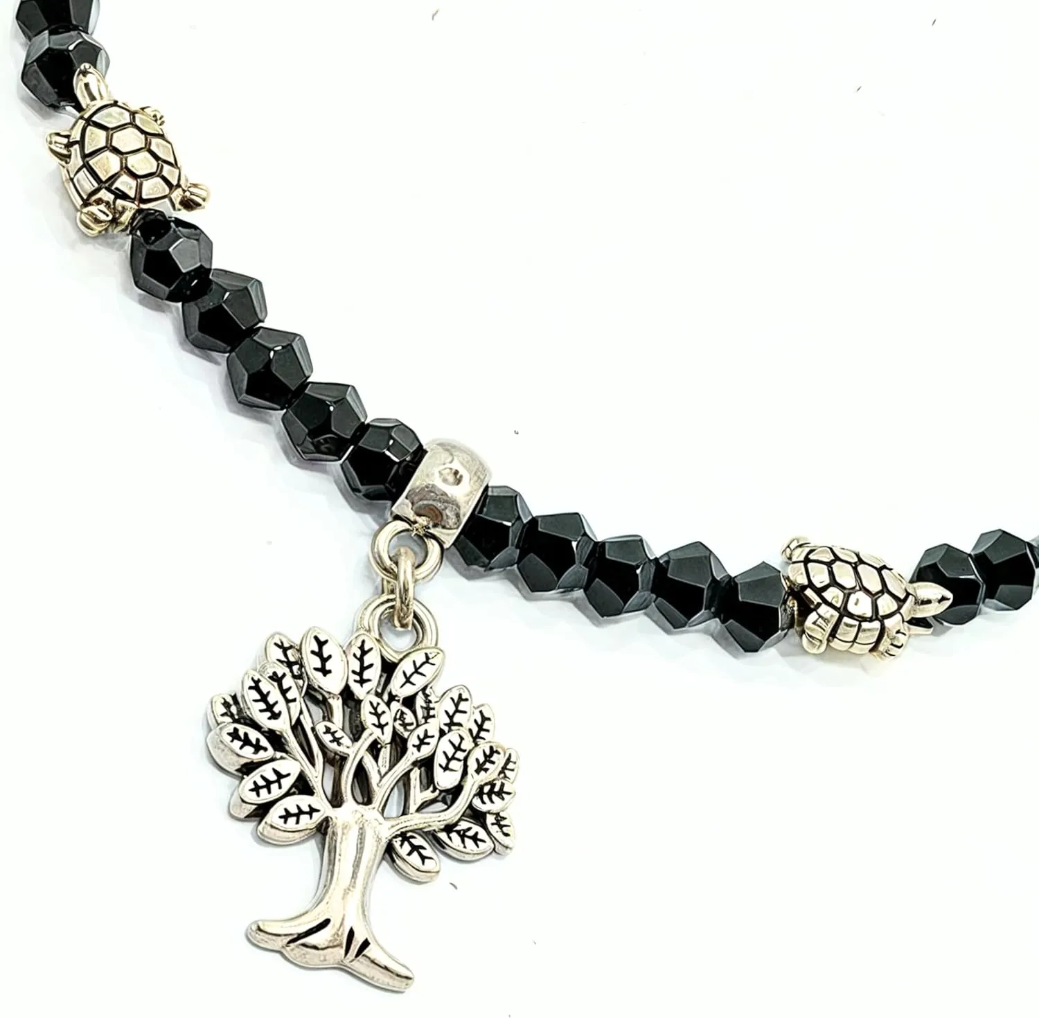 Black Bead Crystal Evil Eye Anklet Bracelet for Women Handmade Simple Waterproof Ankle Foot Bracelets for Women Minimalist Jewelry Adjustable