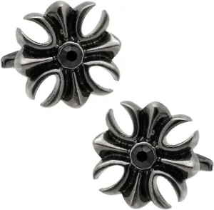 Black Maltese Cross Cufflinks