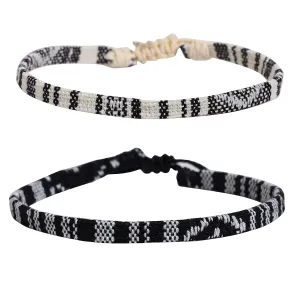 Bracelets For Men-2 Surfer Beach Bracelet Set-Holiday Gift-Hand Made boho Bracelets -Outdoor Sports Men'S And Women'S Anklet -Ethnic Hippie Style Accessories