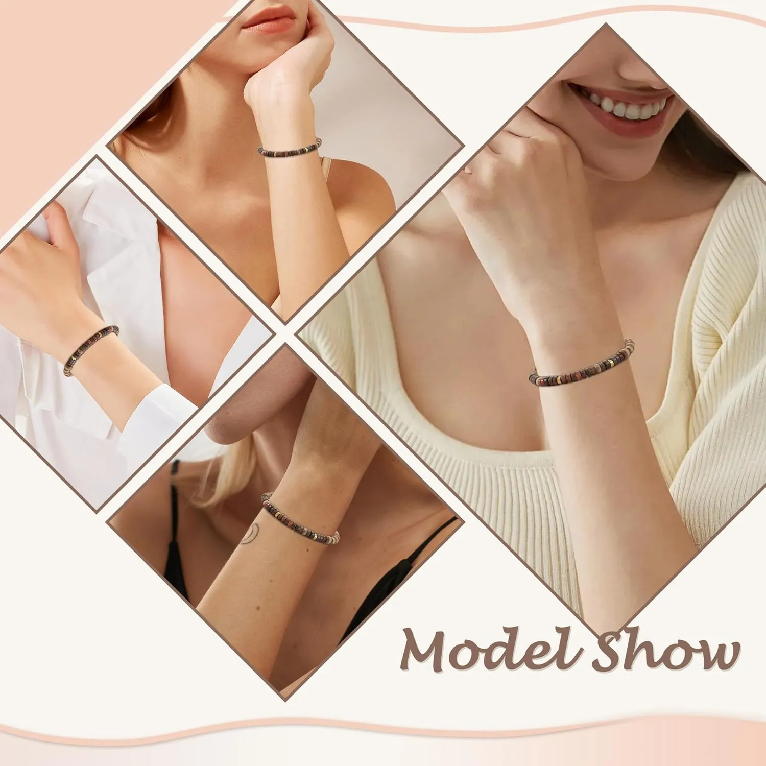 Btysun Birthday Gifts for Women, Bead Bracelet 10th 13th 16th 18th 30th 40th 50th 60th 70th 21st Inspirational Gifts for Her Wife Sister Mom Daughter Grandma Adjustable Nature Stone Bracelet Jewelry