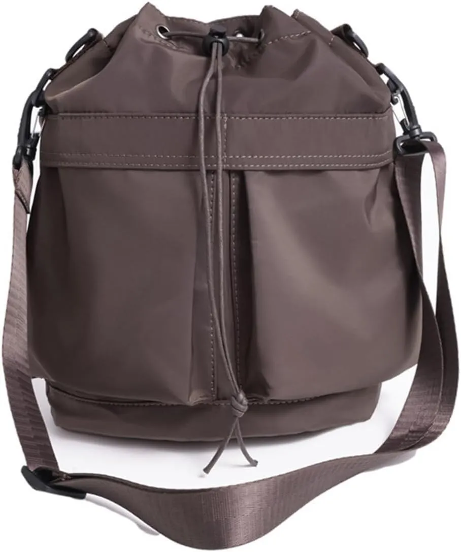 Bucket for Women Waterproof Nylon Tote Handbag Crossbody Casual Shoulder Lightweight Satchel Ladies Top Handle