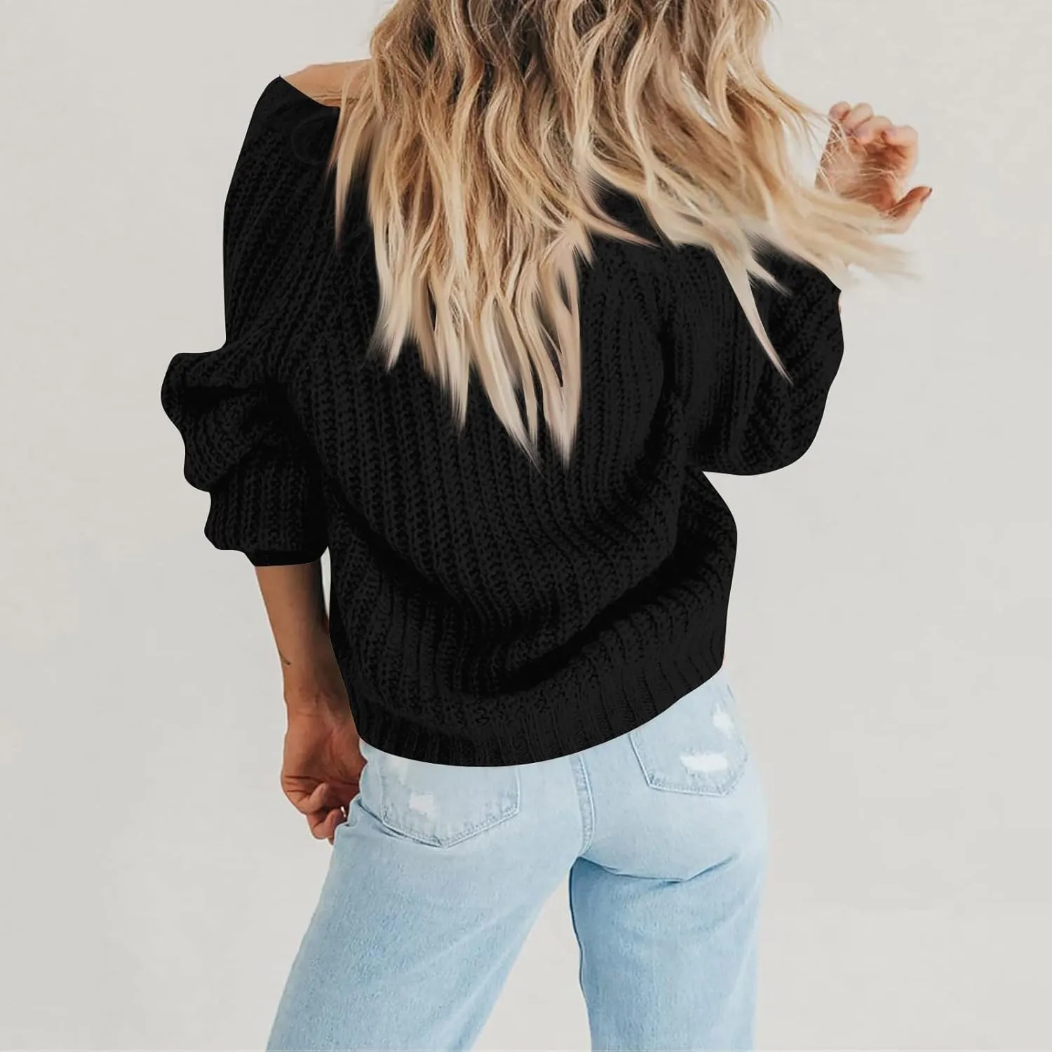 Button Up Sweaters For Woman Lightweight Cable Knit Cardigan Sweater V Neck Casual Chunky Knit Coat Fall Clothes