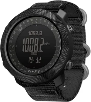 CakCity Digital Sports Watches for Men Military Watches with Compass Temperature, Steps Tracker, Large Dial, Model: Apache