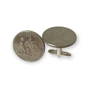 California Cuff Links, State Quarter cufflinks, Coin Cufflinks, John Muir, stocking stuffer for men