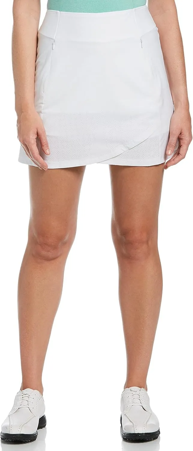 Callaway Women's Standard 17" Skort Heather Perforated W/Front Curved Hem