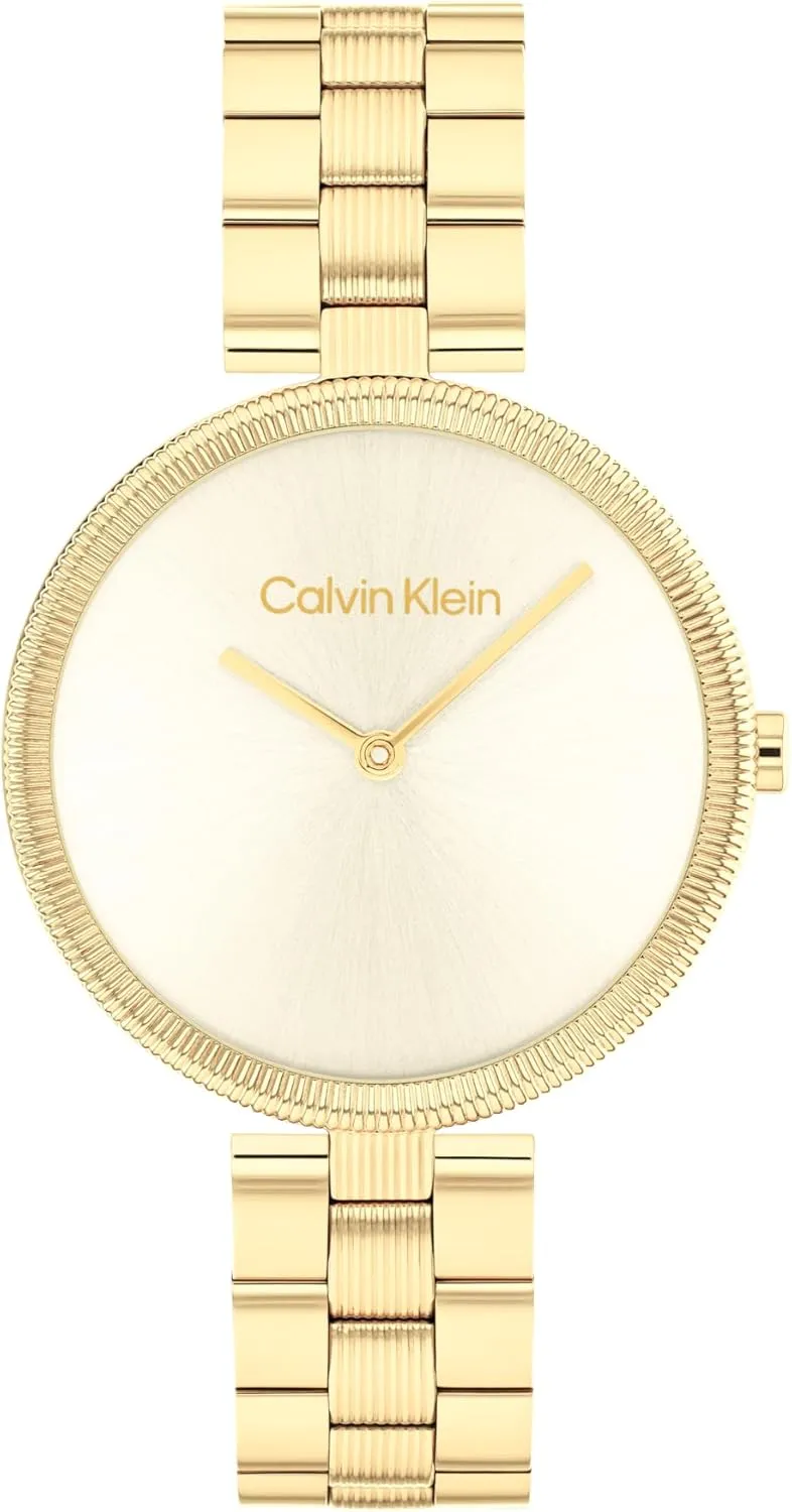 Calvin Klein Gleam - Women's 2H Quartz Watch Stainless Steel - Water Resistant 3 ATM/30 Meters - A Timeless Elegance for Her Everyday Lifestyle - 32 mm