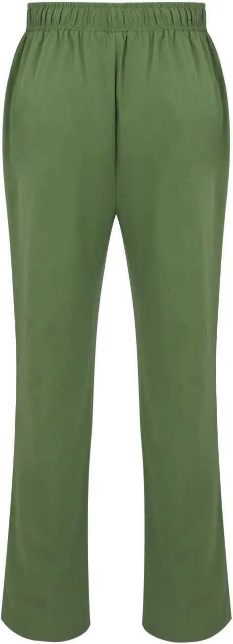 Casual Linen Pants for Men Stretchy Elastic Waist Loose Fit Lightweight Work Casual Lightweight Yoga Vacation Pants