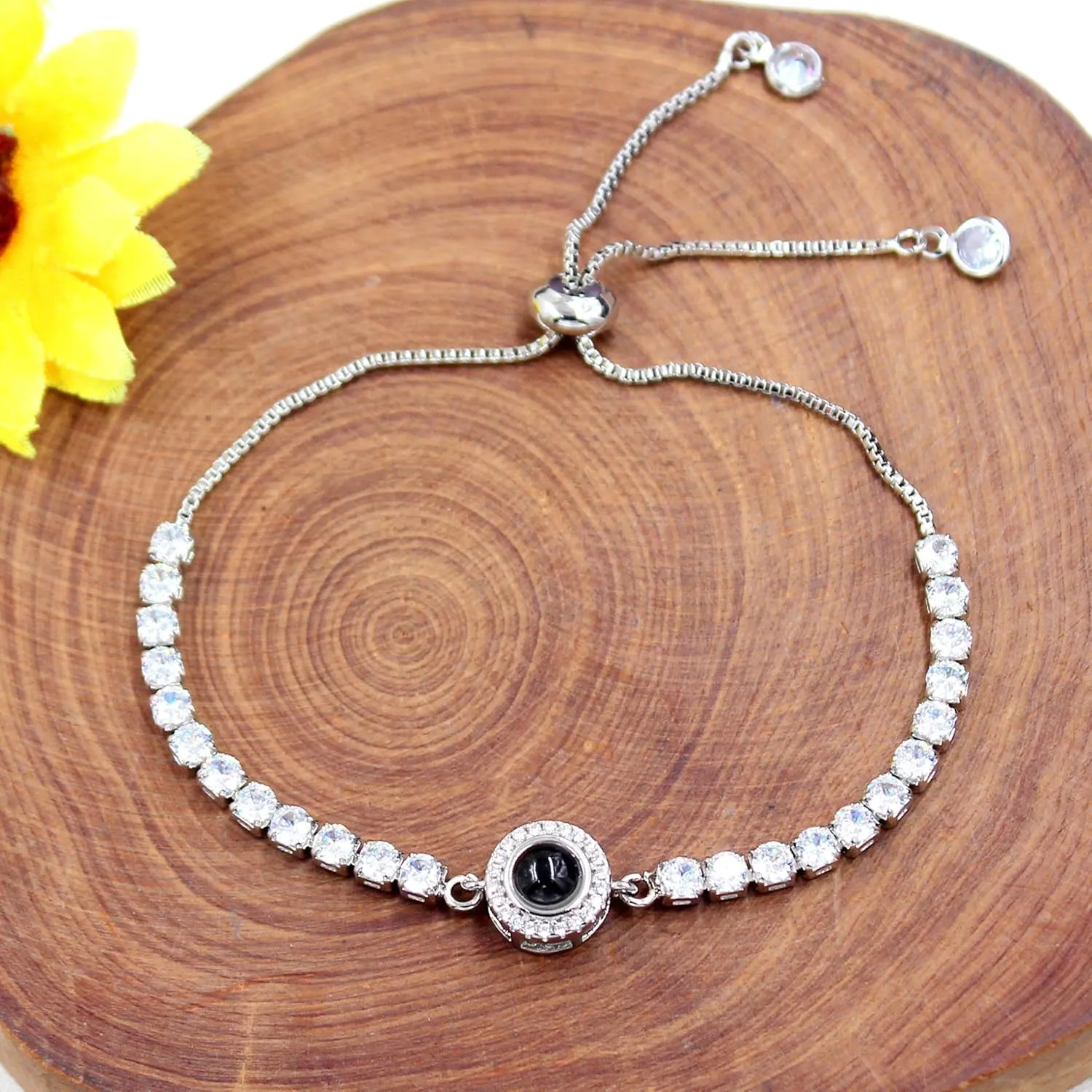 Classic Tennis Bracelet with 100 Different Language I Love You Bracelets for Women Platinum Plated/Gold Plated/Rose Gold Plated Jewelry Gift for Wife Best Friends Sisters 1 2pc
