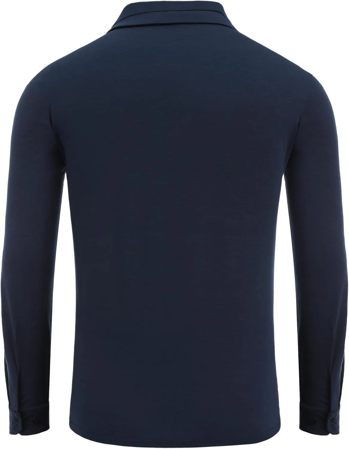 COOFANDY Men's Casual Polo Shirt Long Sleeve Classic Plaid Button Tees with Pockets