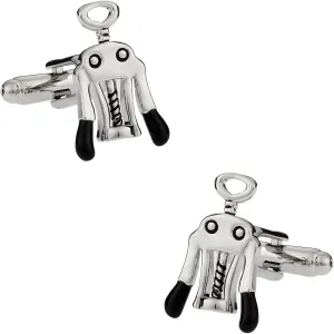 Corkscrew Wine Cufflinks with Presentation Gift Box