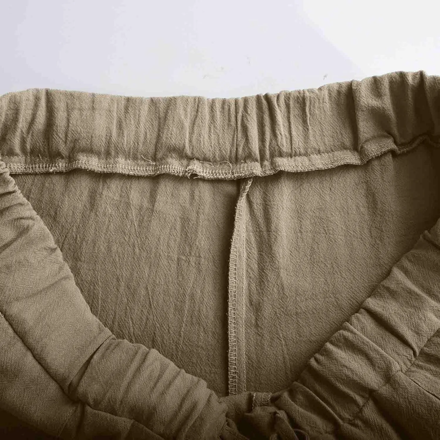 Cotton Linen Men's Linen Pants Drawstring Waist Comfortable Relaxed Breathable Casual Summer Beachwear Yoga Lounge