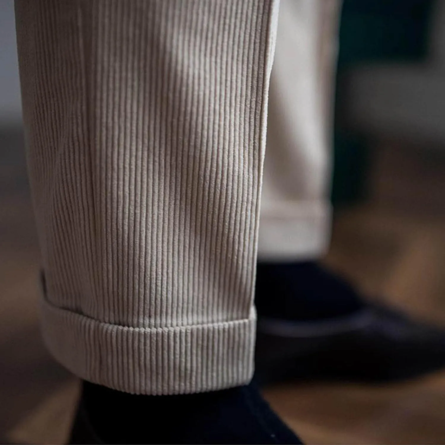 Cotton Straight Leg Dress Pants Men High Waist Business Formal Slim Pleats Comfortable Elegant Tailored Daily Office